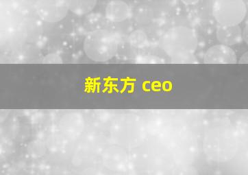 新东方 ceo